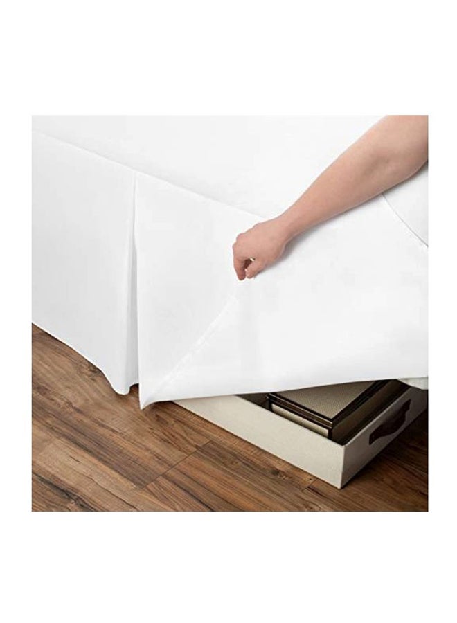 Spacemaker Space Maker Extra-Long 21" Drop Length Bed Skirt, Queen, White - Image 3
