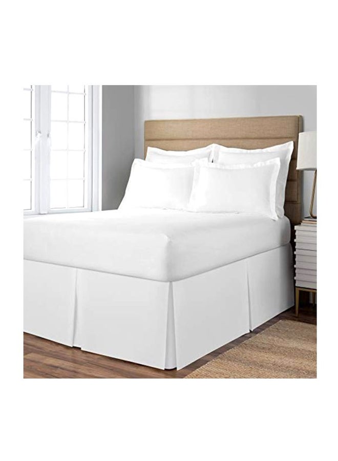 Spacemaker Space Maker Extra-Long 21" Drop Length Bed Skirt, Queen, White - Image 2