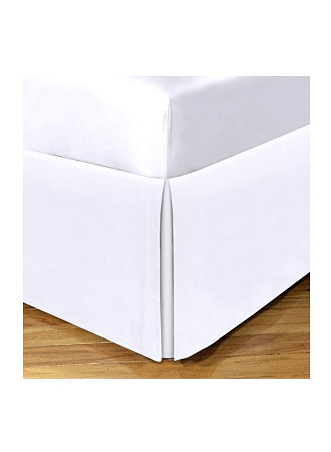 Spacemaker Space Maker Extra-Long 21" Drop Length Bed Skirt, Queen, White - Image 1