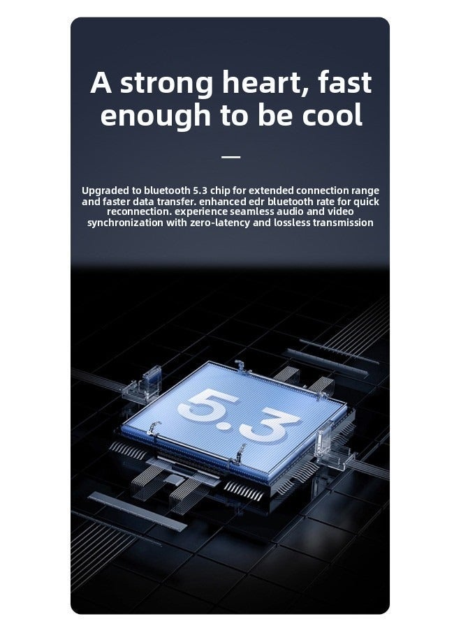 True wireless earphones, in-ear Bluetooth 5.3 earphones, waterproof TWS for daily use, high-power and lightweight earphones - Image 2