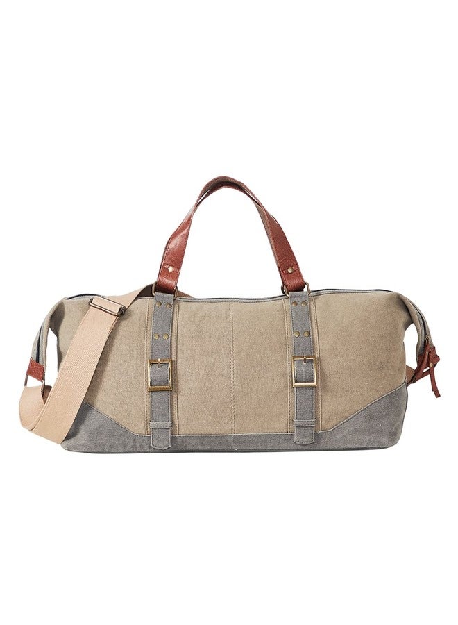 Mona B 25L Travel Duffle Bag for Men and Women with Adjustable Shoulder Strap - Brown - Image 1