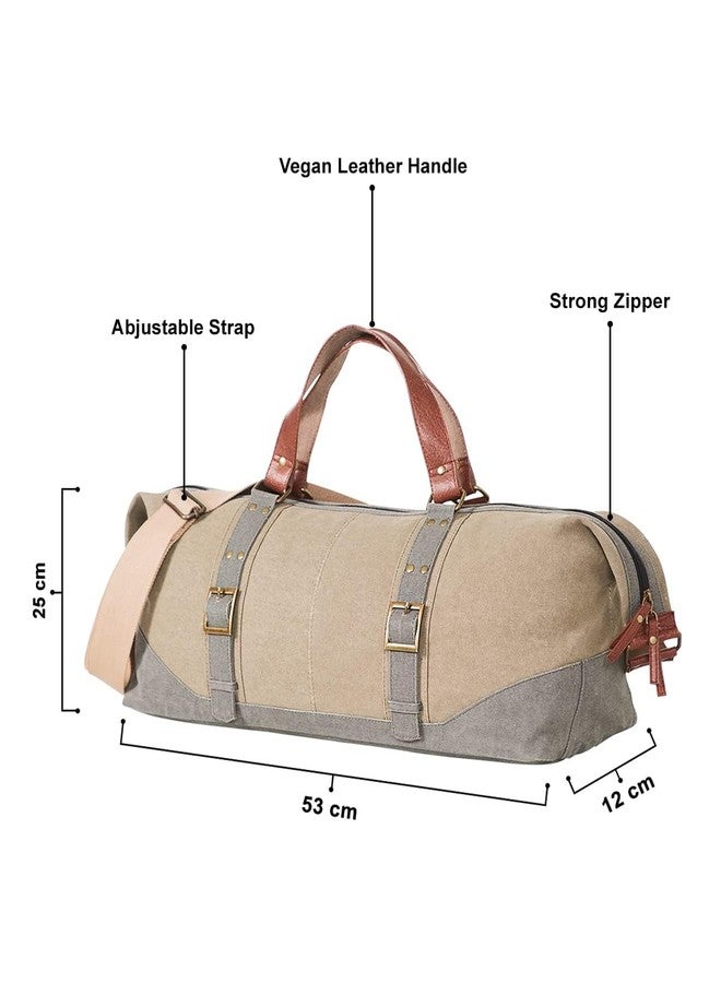 Mona B 25L Travel Duffle Bag for Men and Women with Adjustable Shoulder Strap - Brown - Image 5