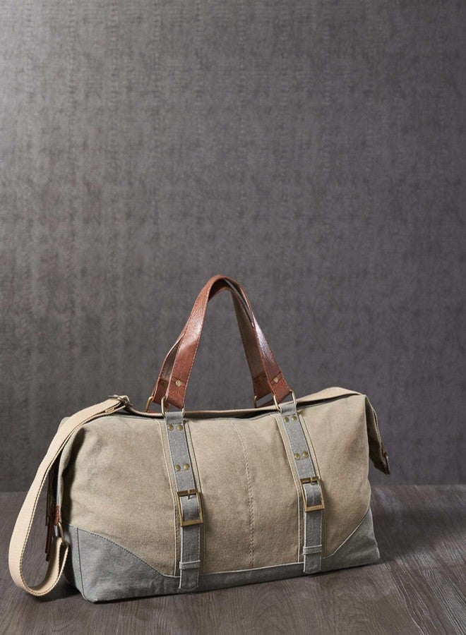 Mona B 25L Travel Duffle Bag for Men and Women with Adjustable Shoulder Strap - Brown - Image 2