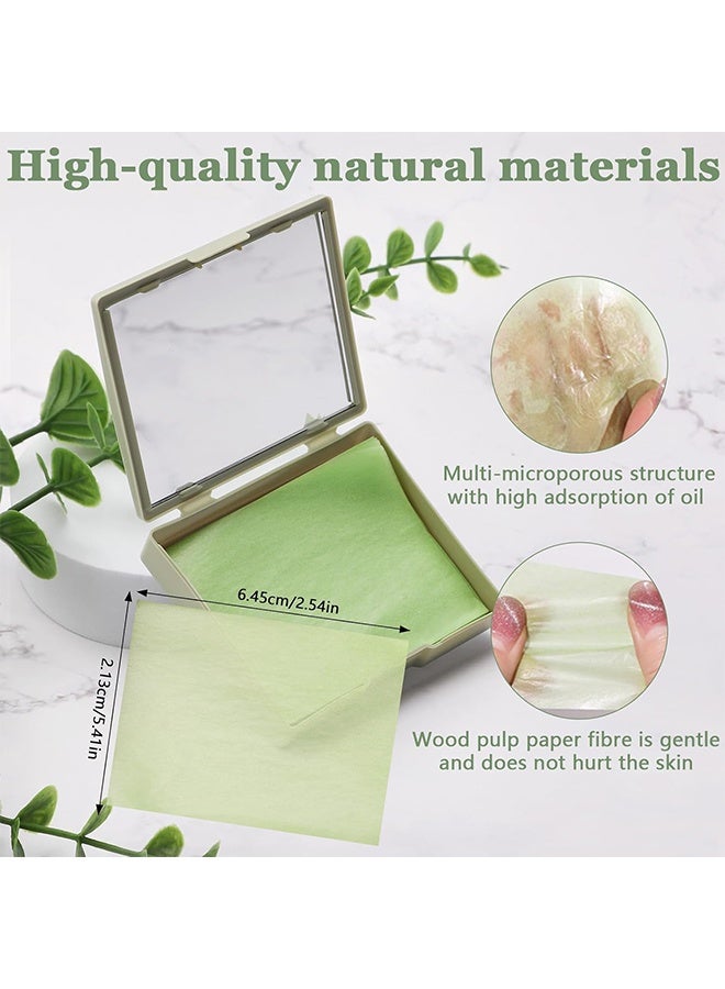 Novo Oil Blotting Sheets for Face with Mirror & Puff, 200 Sheets Oil Absorbing Sheets for Oily Skin, Natural Fiber Blotting Paper, Makeup Friendly Face Oil Control Sheets - Image 5