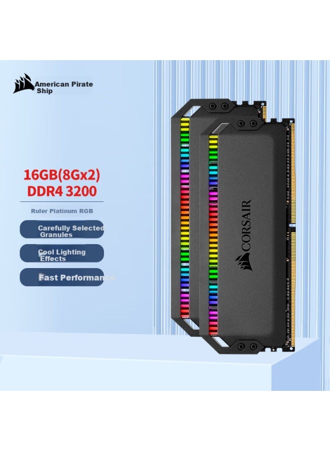 Uscorsair Dominator Platinum Rgb 16Gb (8Gbx2) Ddr4 3200 Desktop Memory Kit - Image 1