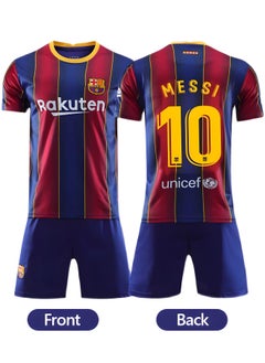 GROIC Messi Barcelona Jersey #10 Soccer T Shirt and Shorts,Football Jersey for Adults,Football Suits,Soccer Socks,Football Jersey Set  - Image 2