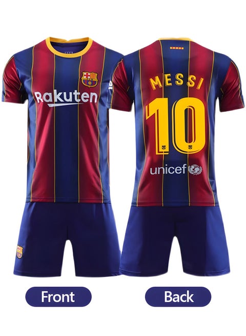 GROIC Messi Barcelona Jersey #10 Soccer T Shirt and Shorts