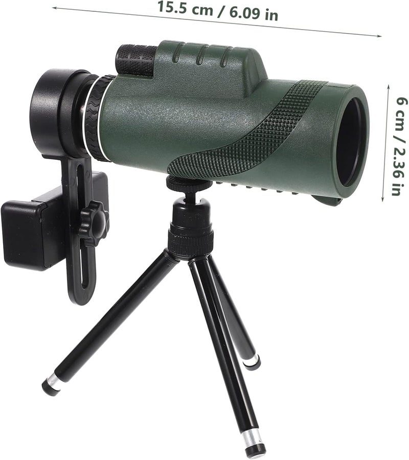 HOMSFOU Outdoor Monocular Telescope Smartphone Lightweight Scope for Bird Watching Hiking Camping Field of View Portable Design Tripod Support - Image 2