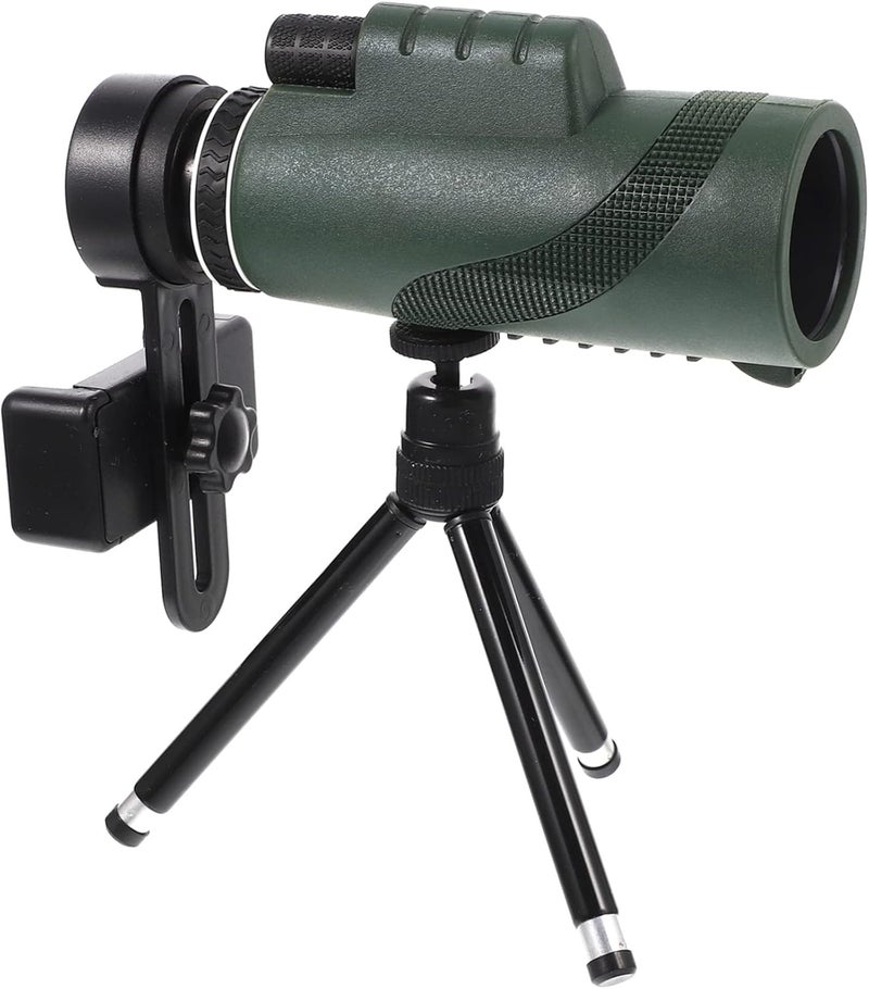 HOMSFOU Outdoor Monocular Telescope Smartphone Lightweight Scope for Bird Watching Hiking Camping Field of View Portable Design Tripod Support - Image 1