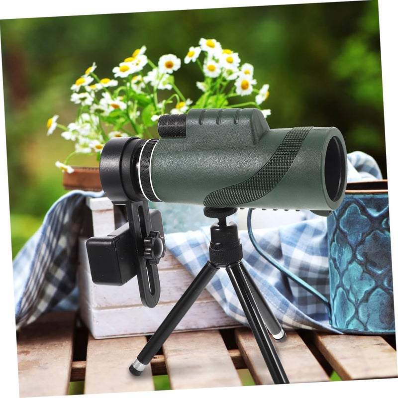 HOMSFOU Outdoor Monocular Telescope Smartphone Lightweight Scope for Bird Watching Hiking Camping Field of View Portable Design Tripod Support - Image 4