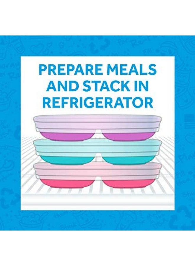 Re-Play Toddler Feeding Set includes 2 Divided Plates, Silicone Storage Lid, Utensils - Made in USA - 5 Pcs - Aqua - Image 5