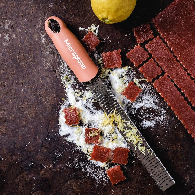 Microplane Zester Grater in Cinnamon Orange for Citrus Fruits, Hard Cheese, Ginger, Chocolate and Nutmeg with Fine Stainless Steel Blade - Made in USA - Image 5