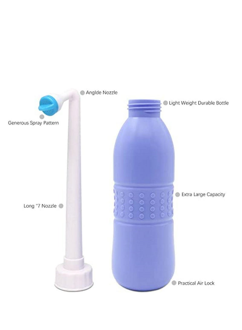 450ml Large Portable shattaf Bidet Bottle Handheld Travel Toilet shataf Hand Spray Seat WaterBlue, Type : BidetMaterial : Plastic  - Image 3