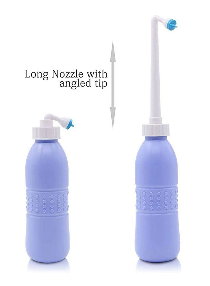 450ml Large Portable shattaf Bidet Bottle Handheld Travel Toilet shataf Hand Spray Seat WaterBlue, Type : BidetMaterial : Plastic  - Image 2