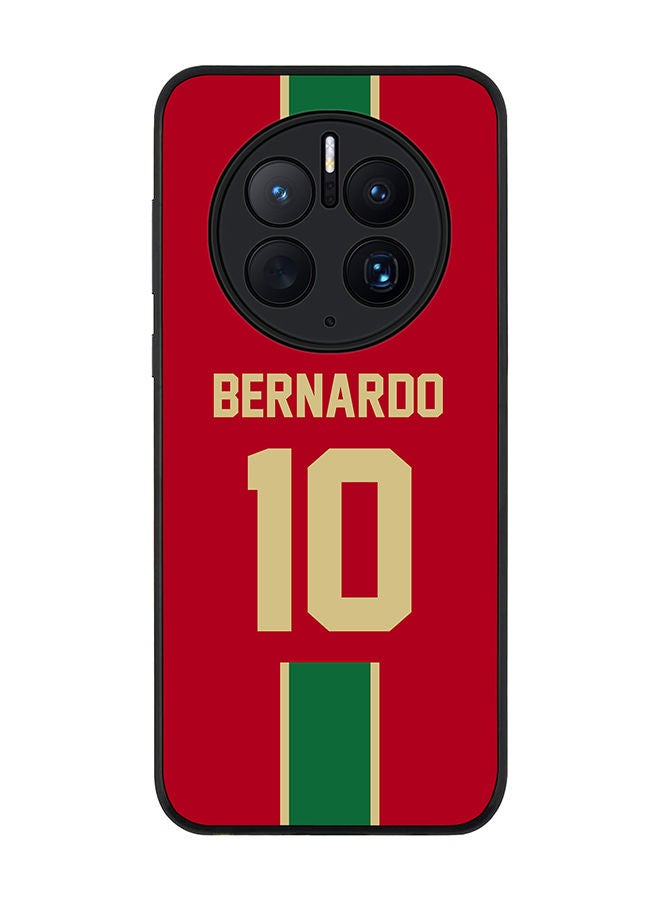 Stylizedd Rugged Black edge case for Huawei Mate 50 Pro Slim fit Soft Case Flexible Rubber Edges Anti Drop TPU Gel Thin Cover - Football Team - Portugal Player Name - Bernardo - Image 1
