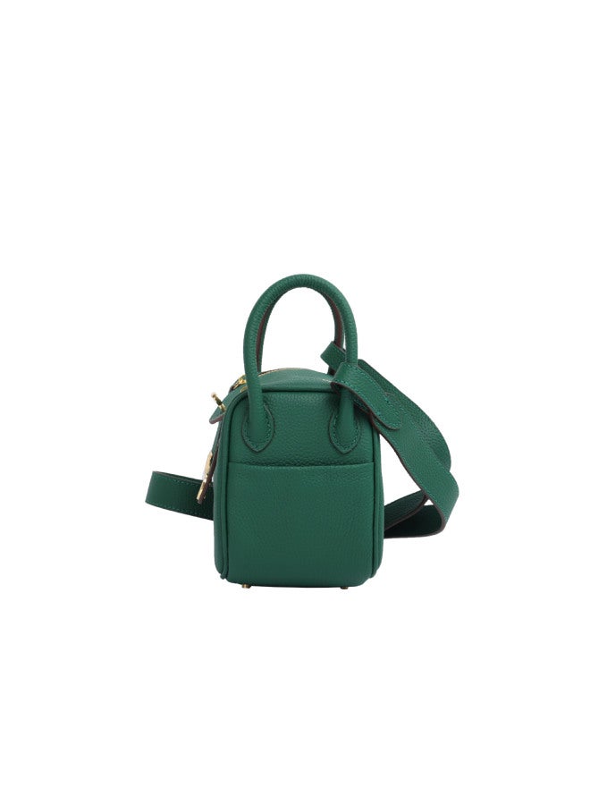 Jiulong Bag Women's Mini Lindi Bag Mini Doctor Bag New First Layer Cowhide Genuine Leather Women's Bag Handbag - Image 2
