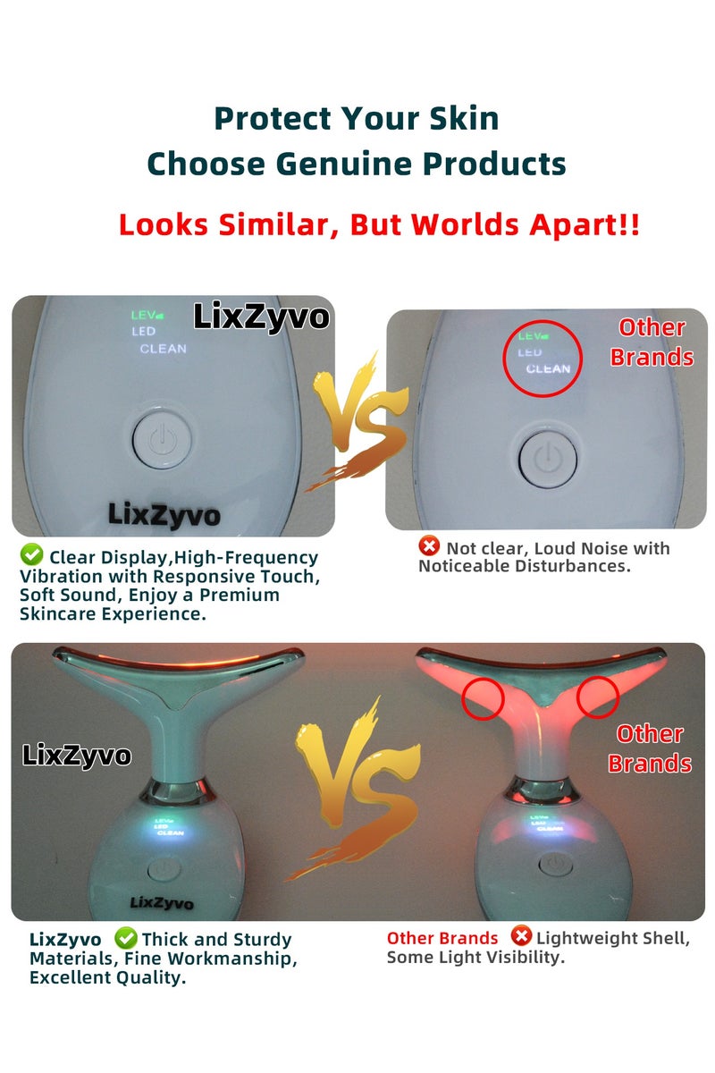 ليكسزيفو جهاز تجميل LixZyvo بمصابيح LED، تقنية تجميلية، عناية حرارية مهدئة، مستشعر ذكي يعمل بلمس البشرة، مدلك وجه، جهاز لشد الوجه، جهاز للعناية بالوجه، مدلك وجه كهربائي - Image 2