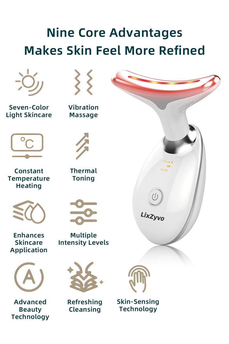 ليكسزيفو جهاز تجميل LixZyvo بمصابيح LED، تقنية تجميلية، عناية حرارية مهدئة، مستشعر ذكي يعمل بلمس البشرة، مدلك وجه، جهاز لشد الوجه، جهاز للعناية بالوجه، مدلك وجه كهربائي - Image 5
