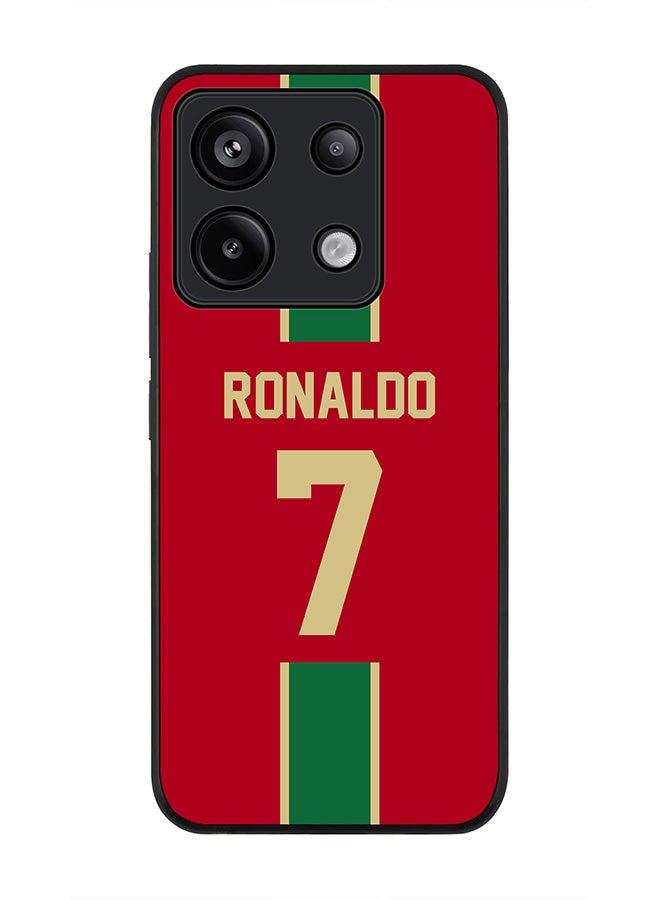 Stylizedd Rugged Black edge case for Poco X6 5G, Slim fit Cover - Football Team - Portugal, Player Name - Ronaldo - Image 1