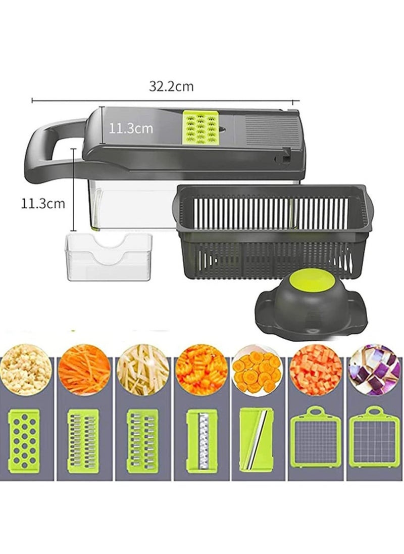 Raxoom Mandoline Slicer with Colander Basket and Container Vegetable Chopper with 7 Interchangeable Blades l Durable Cutter Chopper Slicer and Grater - Image 5