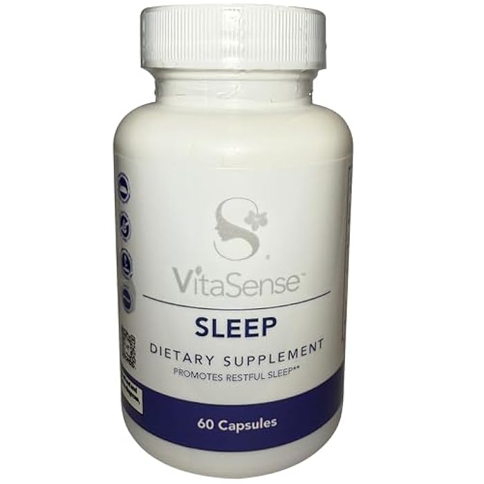 SeneGence VitaSense Sleep Supplement, 60 Capsules, Relaxation and Restful Sleep Support with Organic KSM-6 Ashwagandha, Melatonin, and Magnesium Glycinate - Image 1