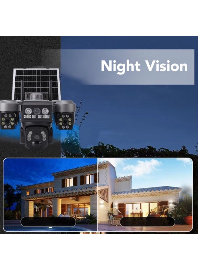 TIGER Wireless 4G Solar Outdoor PTZ Security Camera with Triple 2MP Lenses, 360° Full Color Night View, AI Motion Detecting and Tracking, 8000mAh Battery, Remote Mobile Control - Image 2