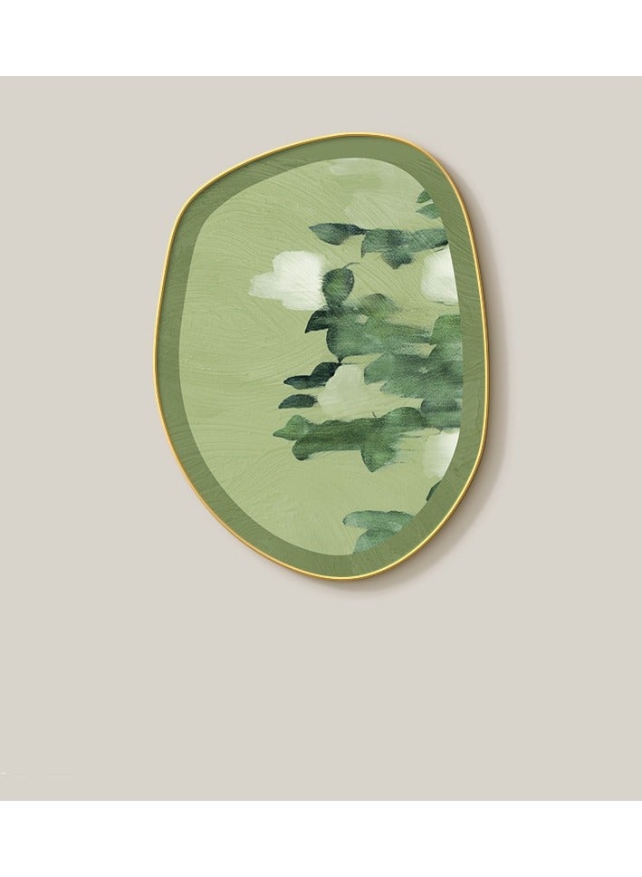 Cream Style Ins Living Room Decoration Painting Small Fresh Green Plants Restaurant Combination Mural Creative Sofa Background Wall Hanging Painting  - Image 1