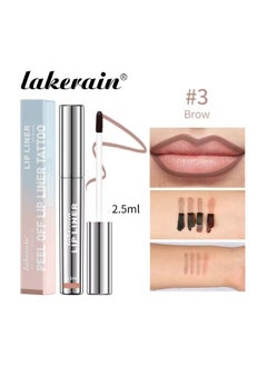 Lip Tint Peel Off Lip Liner Tattoo Waterproof Long Lasting Matte Non-Stick Cup Lip Tint Sexy Red Contour Lips MakeUp (Brow)