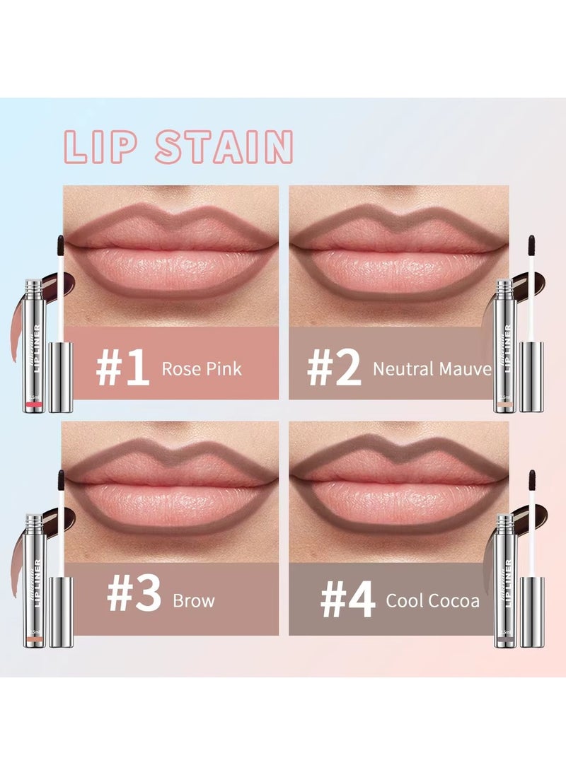 lakerain - Lip Tint Peel Off Lip Liner Tattoo Waterproof Long Lasting Matte Non-Stick Cup Lip Tint Sexy Red Contour Lips MakeUp (Brow) - Image 1
