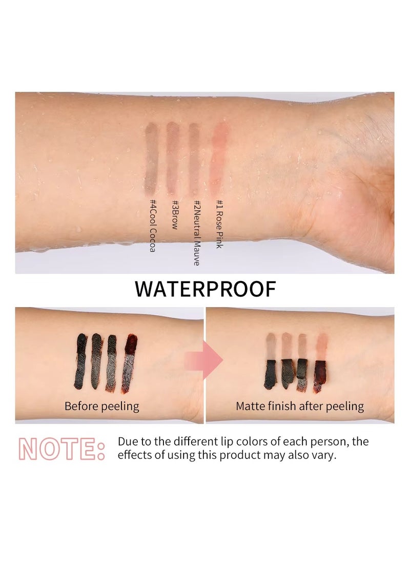 lakerain - Lip Tint Peel Off Lip Liner Tattoo Waterproof Long Lasting Matte Non-Stick Cup Lip Tint Sexy Red Contour Lips MakeUp (Brow) - Image 1