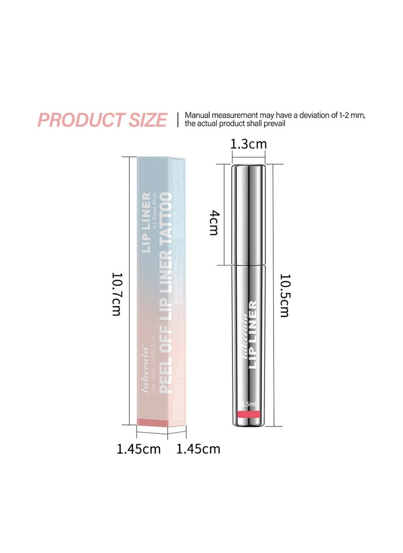 lakerain - Lip Tint Peel Off Lip Liner Tattoo Waterproof Long Lasting Matte Non-Stick Cup Lip Tint Sexy Red Contour Lips MakeUp (Brow) - Image 1