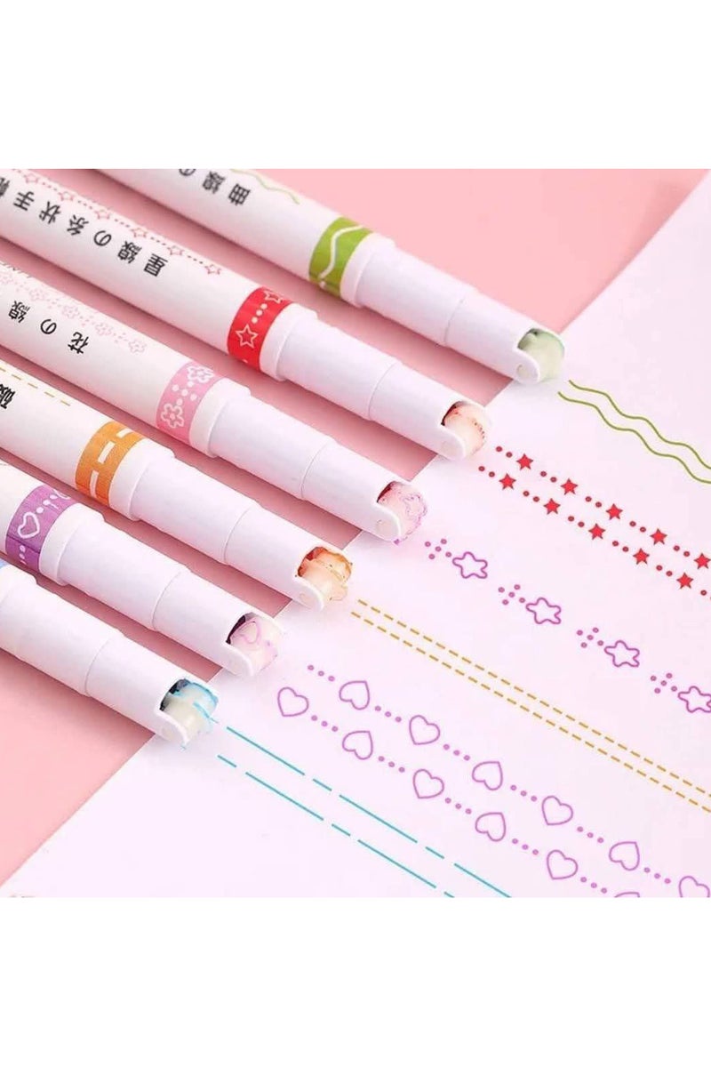 Generic A set of colorful highlighter pens for adults and children, ideal for drawing, sketching, and decorating notebooks and journals. Featuring a comfortable barrel design and bright colors, they are suitable for school, office, and creative use.  - Image 1