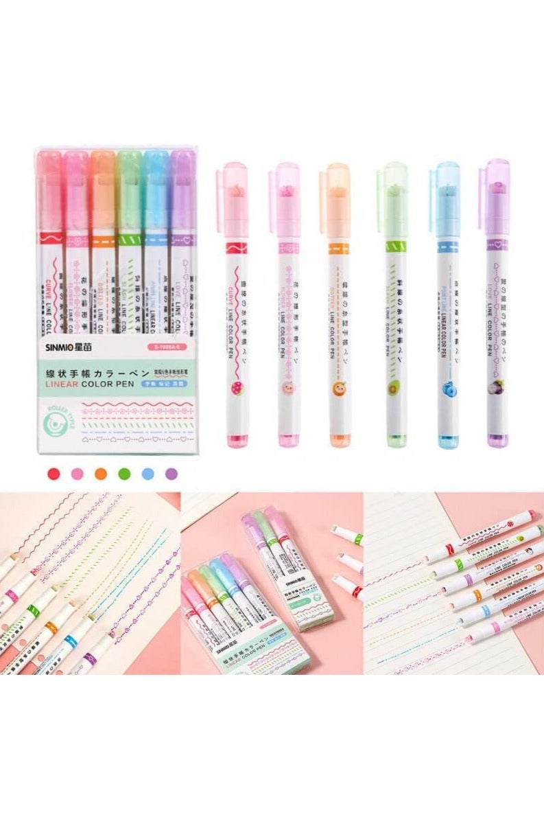 Generic A set of colorful highlighter pens for adults and children, ideal for drawing, sketching, and decorating notebooks and journals. Featuring a comfortable barrel design and bright colors, they are suitable for school, office, and creative use.  - Image 4