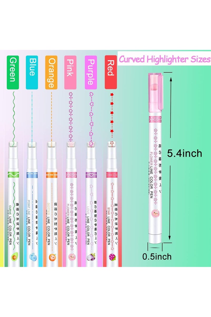 Generic A set of colorful highlighter pens for adults and children, ideal for drawing, sketching, and decorating notebooks and journals. Featuring a comfortable barrel design and bright colors, they are suitable for school, office, and creative use.  - Image 5