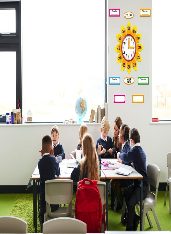 WhatSign Telling Time Bulletin Board Decorations 38Pcs Telling Time Bulletin Board Set Learning to Tell Time Clock Cutouts Telling Time Teaching Clock for Kids Classroom Must Have Teacher Supplies - Image 4