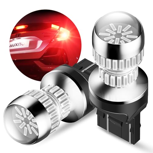 AUXITO 7440 7443 LED Strobe Brake Lights Bulbs, Red Flashing Stop Light, Super Bright T20 W21W 7441 7444 7443R Flashing Strobe Blinking LED Tail Light Bulbs, Pack of 2 - Image 1