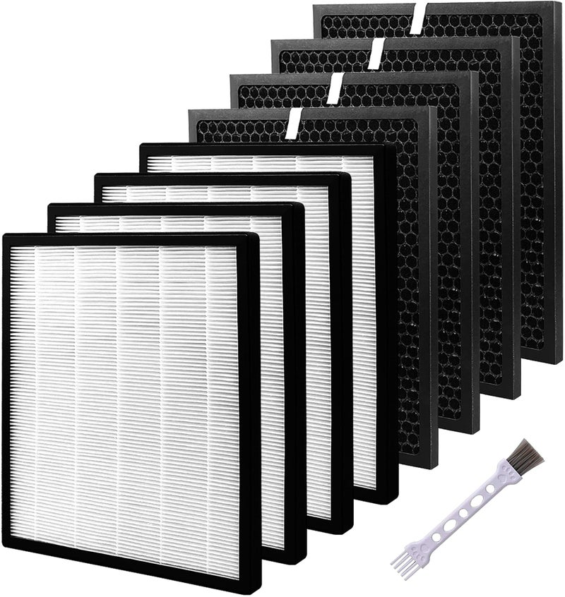 Tablenco for LEVOIT LVPUR131 Air Purifier Replacement Filter 4 Filters  4 True Activated Carbon Filters Set Pre Compatible with 3Stage Filtration LVPUR131S and LVPUR131 RF 4 Pack