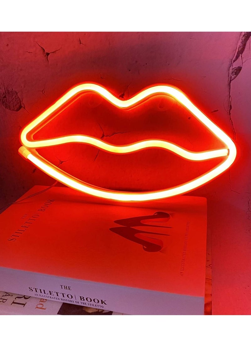 Salla Lips Neon LED Light Red Colour 26x14cm - Image 4