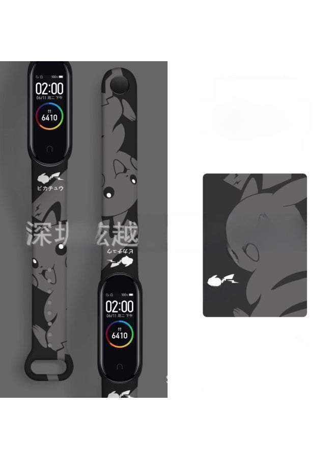 For Mi Band 7 Generation Wristband 5/6 Generation Nfc Version 3/4 Watch Cartoon Color Printing Personality Pattern Replacement Belt - Image 4
