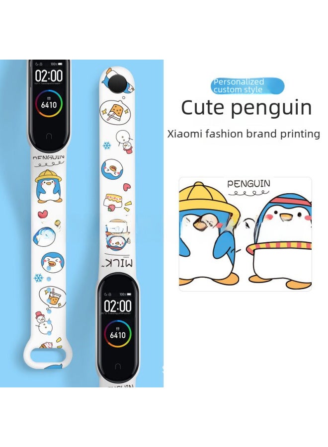 For Mi Band 7 Generation Wristband 5/6 Generation Nfc Version 3/4 Watch Cartoon Color Printing Personality Pattern Replacement Belt - Image 2