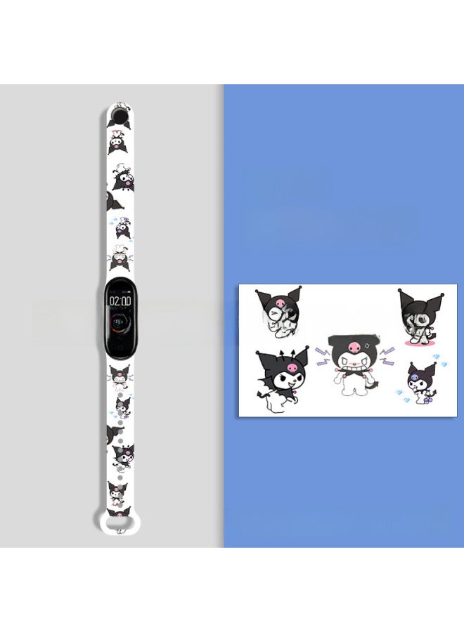 For Mi Band 7 Generation Wristband 5/6 Generation Nfc Version 3/4 Watch Cartoon Color Printing Personality Pattern Replacement Belt - Image 1