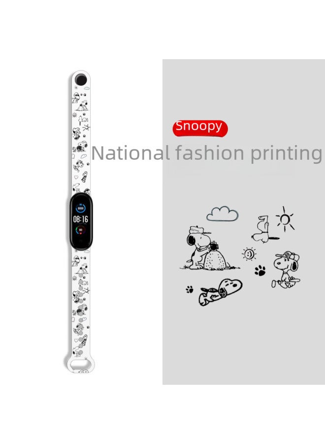 For Mi Band 7 Generation Wristband 5/6 Generation Nfc Version 3/4 Watch Cartoon Color Printing Personality Pattern Replacement Belt - Image 5