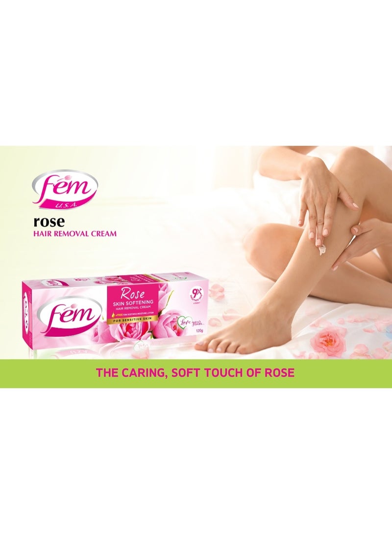 fem Hair Removal Cream With Rose For Deep Moisturizing 120 Gm - Image 2