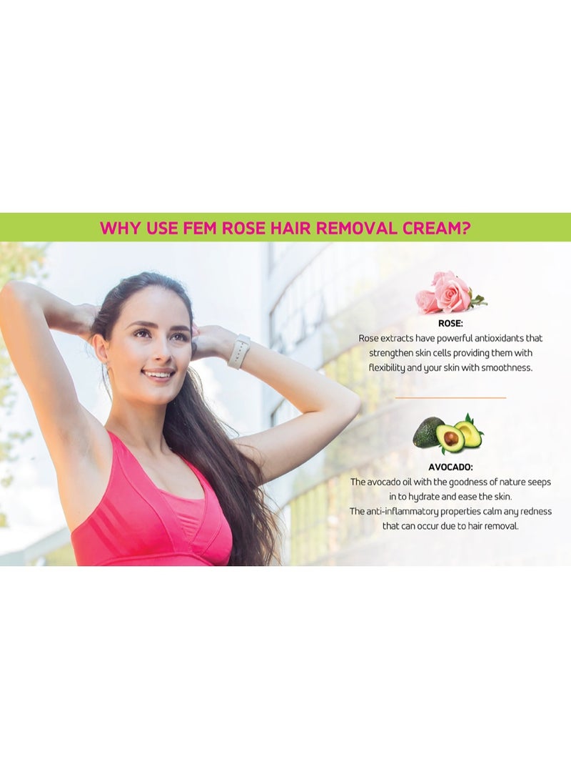 fem Hair Removal Cream With Rose For Deep Moisturizing 120 Gm - Image 5