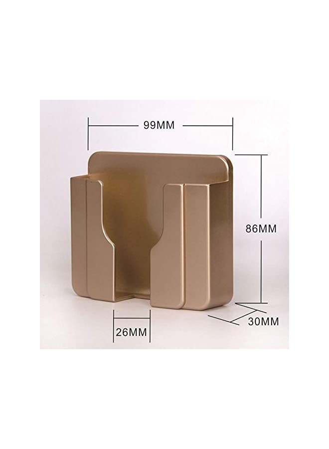 SYOSI 6Pcs Wall Phone Holder Remote Control Storage Box Charging Rack For Mobile Phone Wall-Mounted Storage Box For Tv Remote Control Air Conditioner Remote Control Phone (White Grey And Gold) - Image 2
