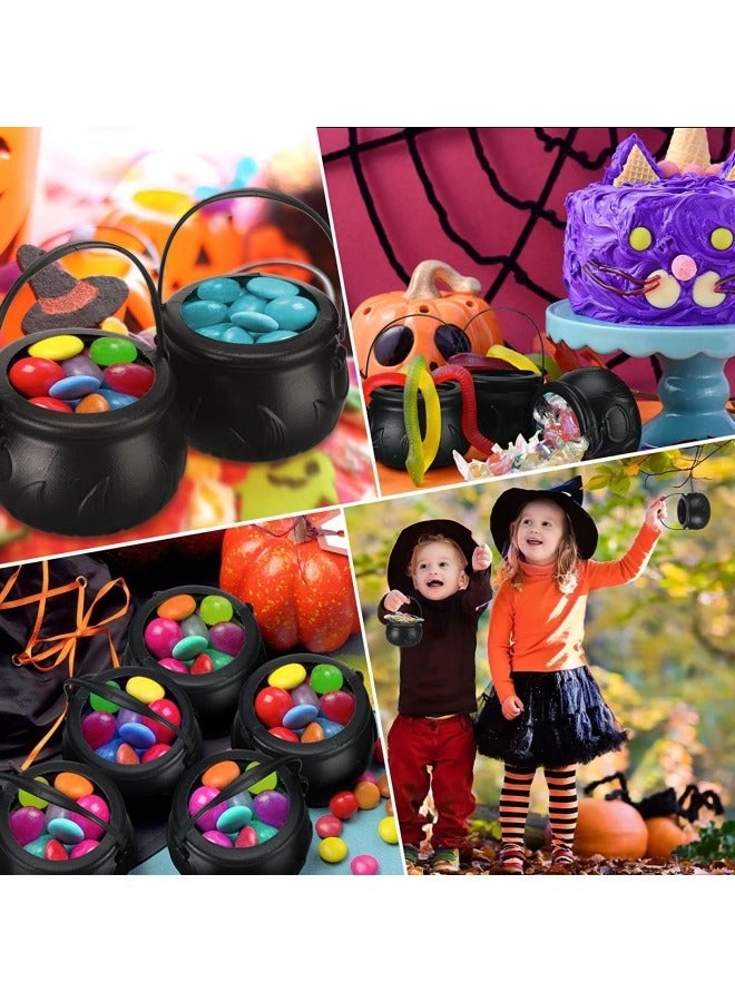CCOVERY Witches Cauldron Candy Serving Bowls on Two-Tier Rack, 9 Pack Plastic Candy Pot Holders for Home Indoor Kids Outdoor Decor Party Decoration - Image 5
