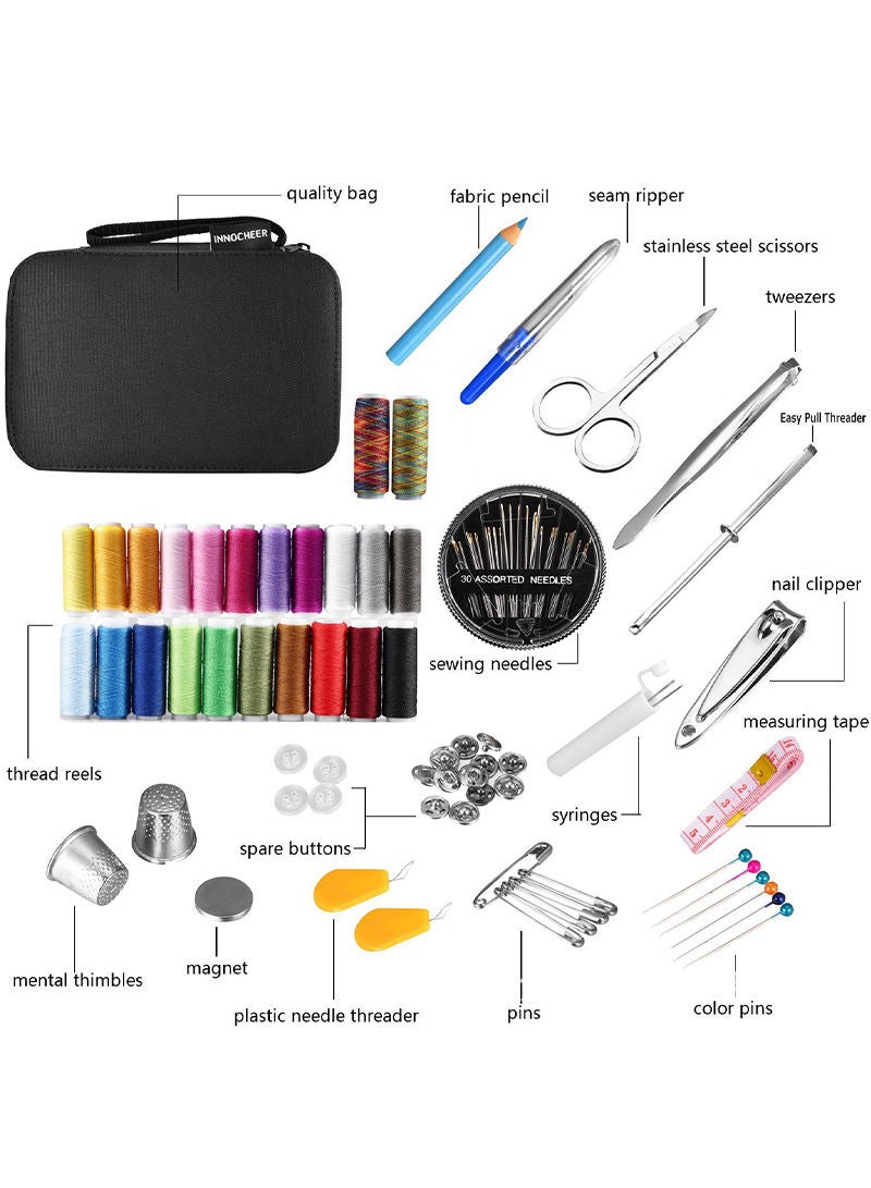 Kidle 24 Color Thread Travel 98 Piece Combination Sewing Set Needle and Thread Bag Portable - Image 2