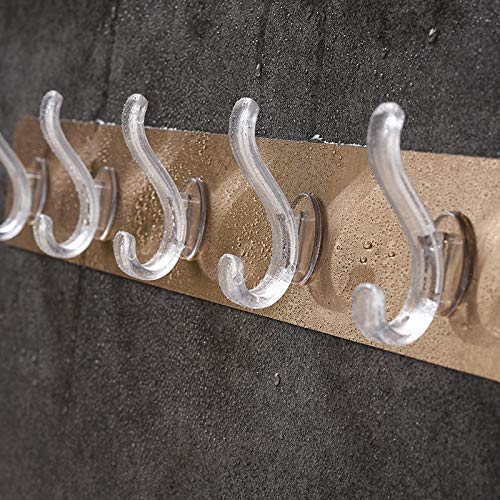 CARTSHOPPER Self Adhesive No Drills Wall Bathroom Towel Hanger Hook Rail Hooks Kitchen Bathroom Strong Sticky Bathroom Towel Hanger Hook Rail/Utensil Rack Kitchen Hanger Hooks - Image 2