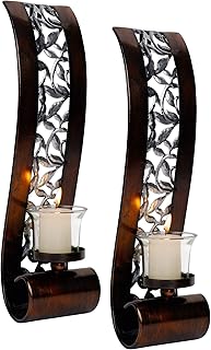 Shelving Solution Shelving Solution Wall Sconce, with Tea Light Candle Holder Antique Bronze Style Metal Wall Art Decorations for Living - Image 1