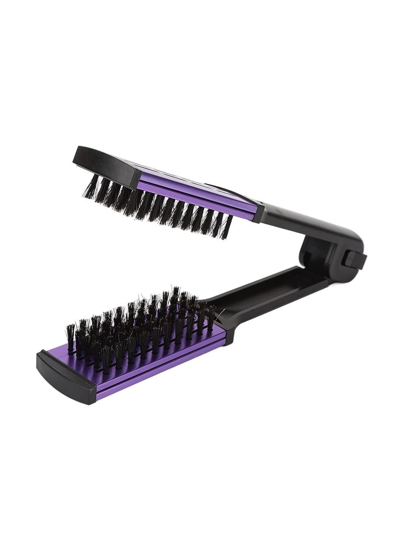 Hair Straightener Brush  Anti-static Dual-Brush Comb Double Sided Brush Hair Straightening Comb Tool Splint V-Shape Tools Hair Detangler Brush Hair Styling Tool For Reduce Split Ends - Image 5
